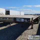 SEMI TRAILER, 1997 TRANSCRAFT FLATBED, 48FT ALUMINIUM DECK, TANDEM AXLE W/ TAG AXLE.