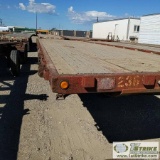 SEMI TRAILER, 1993 TRANSCRAFT FLATBED, 45FT DECK, TANDEM AXLE W/ TAG AXLE.