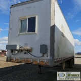 SEMI VAN TRAILER, 1981 PINES, 40FT, TANDEM AXLE, WIRED/INSULATED, FRONT OFFICE AREA. STAIRS NOT INCL