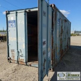 SHIPPING CONTAINER, 20FT, STEEL CONSTRUCTION, WITH SHELVES