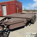 TRAILER, TANDEM AXLE 10FT X 8FT DECK, PINTLE HITCH. NO TITLE