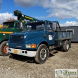 FLATBED, 1991 INTERNATIONAL 4600, 7.3L DIESEL, 4X2, AUTOMATIC TRANSMISSION, AUTOMATIC CHAINS, SINGLE