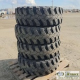 4 EACH. TIRES, MICHELIN XZSL 375/75R20, STUDDED, 14.5R20