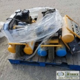 1 PALLET. AIR COMPRESSORS, INCLDUING: 2EA DEWALT MODEL D55570, 8GAL, 115V, ELECTRIC MOTOR, 1EA DEWAL