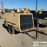 COMPRESSOR, 1984 ATLAS COPCO XAS50 DD, TRAILER MOUNTED, WITH JACK HAMMER, HOSE, AND BITS. TRAILER MO