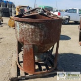 CONCRETE HOPPER, MILLER MODEL CB-3/4, 3/4CU YD, MANUAL DUMP, WITH LIFTING SLINGS