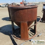 CONCRETE HOPPER, MILLER MODEL CB-3/4, 3/4CU YD, MANUAL DUMP, WITH LIFTING SLINGS