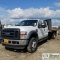 2008 FORD F-450 SUPERDUTY XL, 6.4L POWERSTROKE, 4X4, DUALLY, CREW CAB, 12FT6IN X 8FT FLAT BED,