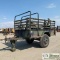 UTILITY TRAILER, MODEL 105A2. 1 1/2 TON. WITH CONTAINER MOBILIZER COMPONENTS. NO TITLE