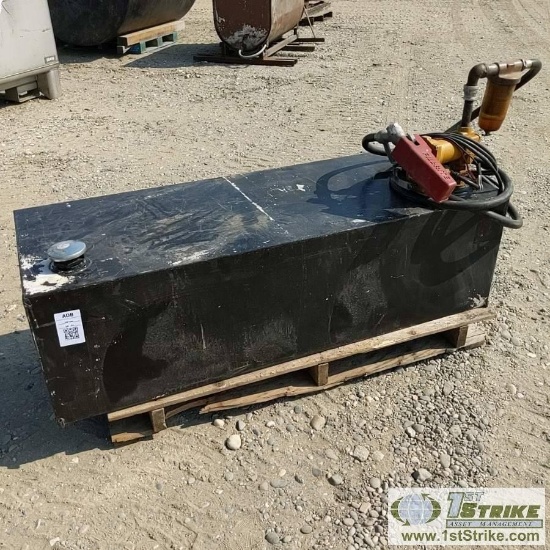FUEL TANK, STEEL CONSTRUCTION, W/13 GPM FILL-RITE 12V PUMP