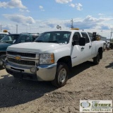 2009 CHEVROLET SILVERADO 2500HD LS, 6.6L DURAMAX, 4X4, CREW CAB, LONG BED. WEBASTO HEAT