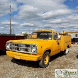 1979 DODGE D20 CUSTOM 200, 318, AUTOMATIC TRANSMISSION, RWD, REGULAR CAB, 8FT SERVICE BED