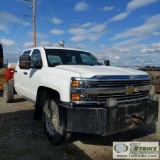 2015 CHEVROLET SILVERADO 2500HD, 6.0L GAS, 4X4, CAB AND CHASSIS, CREW CAB. WEBASTO HEAT