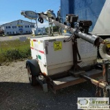 LIGHT PLANT, 2008 MAGNUM MODEL MLT 5080 KMH, 3CYL KUBOTA DIESEL, 8KW, TRAILER MOUNTED