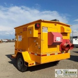 HEATER, EQUIPMENT SOURCE ES-700, 3CYL KUBOTA DIESEL, TRAILER MOUNTED, W/ COLLAPSABLE LIGHT TOWER