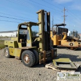 FORKLIFT, CLARK MODEL C5004 100 D, EROPS, 10,000LB CAPACITY, 126 IN LIFT HEIGHT, 4CYL DIESEL, 40 IN