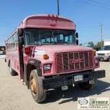 BUS, 1994 GMC BLUEBIRD, CAT 3116, 24 PASSENGER, CONVERTED TO CAMPER W/SINK, SHOWER, TOILET, STOVE, G