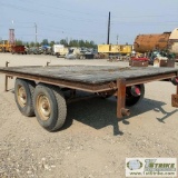 UTILITY TRAILER, HOMEMADE, 8FTX12FT DECK, TANDEM AXLE. NO TITLE