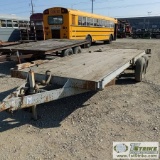 UTILITY TRAILER, 6FT 3IN X 18FT DECK, TANDEM AXLE. NO TITLE