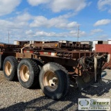 SEMI TRAILER PIPE DOLLY, TRIPLE AXLE, W/5THWHEEL DECK. NO TITLE