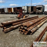 1 ASSORTMENT. MISC STEEL PIPE INCL: 18EA 8IN ID, APPROX 23FT LENGTHS