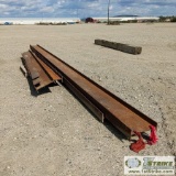 1 ASSORTMENT. STEEL I-BEAMS, 14IN X 5IN, VARIOUS LENGTHS UP TO 27FT