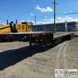 SEMI STEPDECK TRAILER, 1995 KAYLAN, 48FT, TRIPLE AXLE, W/2EA BUYERS CARGO BOXES