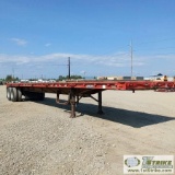 SEMI FLATBED TRAILER, 1981 GREAT DANE, 45FT, TANDEM AXLE