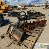 TRENCHER ATTACHMENT, PARKER HYDRAULIC MOTOR, QC PLATE AND HYD FITTINGS