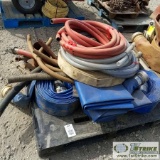 1 PALLET. MISC LAY FLAT HOSE, INCLUDES, 3IN, 4IN, 1 1/2IN, CAM LOCK