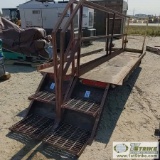 2 EACH. GANG PLANKS, STEEL CONSTRUCTION, APPROX 12FT, W/STEPS, RAILS