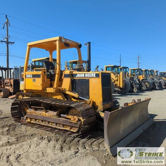 DOZER, 1993 JOHN DEERE 550G, OROPS, 10FT 6-WAY BLADE
