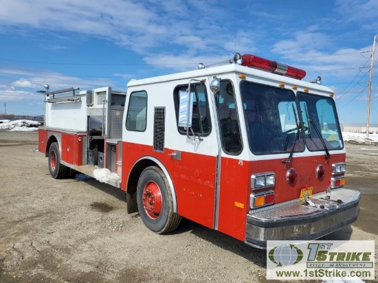 FIRE ENGINE, 1987 FEDERAL MOTORS, DETROIT SERIES 60, RWD, AUTOMATIC TRANSMISSION, 36420 GVWR, PTO. T