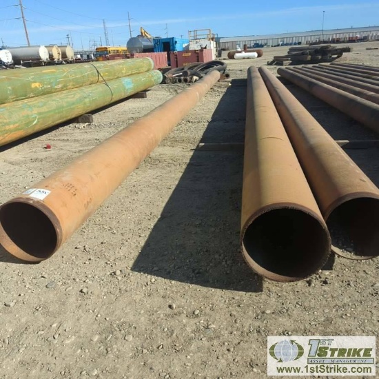 1 ASSORTMENT. STEEL PIPE INCLUDING 2EA 20IN OD X APPROXIMATELY 56FT 10IN, 1EA 18IN OD X APPROXIMATEL