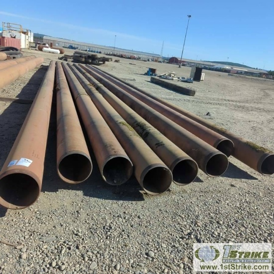 1 ASSORTMENT. STEEL PIPE INCLUDING 8EA 14IN OD X VARIOUS LENGTHS UP TO APPROXIMATELY 60FT