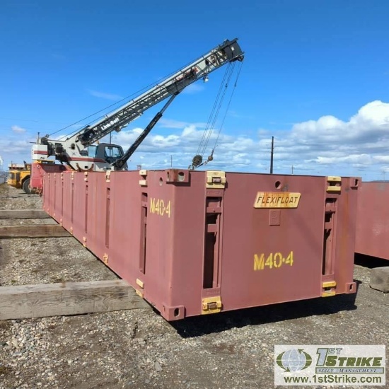 MODULAR BARGE SYSTEM, ROBISHAW FLEXIFLOAT, 8FT X 40FT X 54IN, STEEL CONSTRUCTION, APPROX 30K LBS. BU