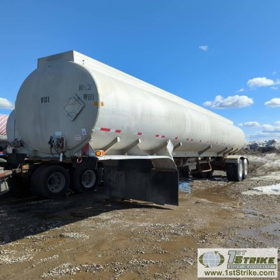 SEMI FUEL TANK TRAILER, 1980 PULLMAN TRAIL MOBILE MODEL F158-42CI, TANDEM AXLE, 9000 GAL, 4 COMPARTM