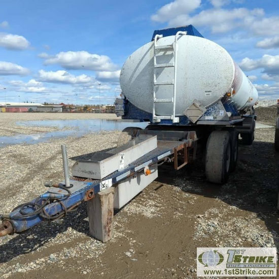 FUEL TANK PUP TRAILER, 1998 PARAMOUNT TANK INC, TANDEM REAR AXLES, TANDEM AXLE DOLLY, 56600 GVWR, 3-