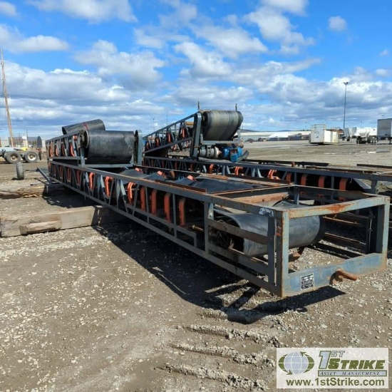 CONVEYOR, SUPER CONVEYOR MODEL 3660, 50FT X 3FT, WITH EXTRA BELT. UNKNOWN MECHANICAL PROBLEMS, MISSI