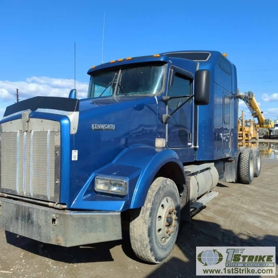 SEMI TRACTOR, 2005 KENWORTH T800B, CAT C13B ENGINE, EATON FULLER TRANSMISSION, TANDEM REAR AXLES, 52