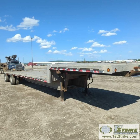 SEMI STEP DECK TRAILER, 2006 CHAPARALL, TANDEM AXLE, 90000 GVWR, 48FT OVERALL, 37FT LOWER DECK, 11FT