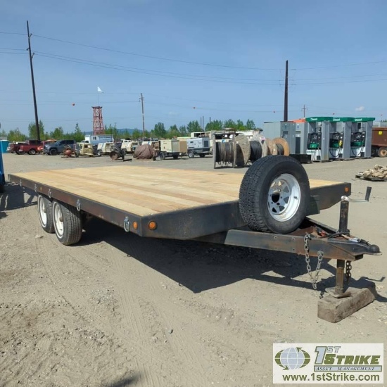 UTILITY TRAILER, 2005 HOMEMADE, 8FT 6IN WIDE X 19FT 9IN DECK, TANDEM AXLE