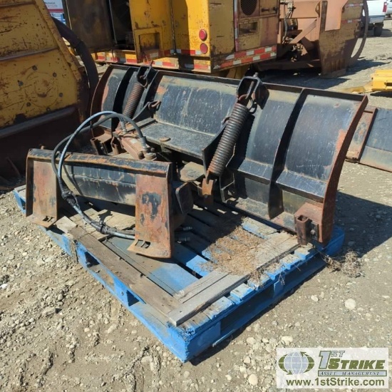SKIDSTEER ATTACHMENT, PLOW BLADE, HYDRAULIC ANGLE ADJUSTMENT, 7FT