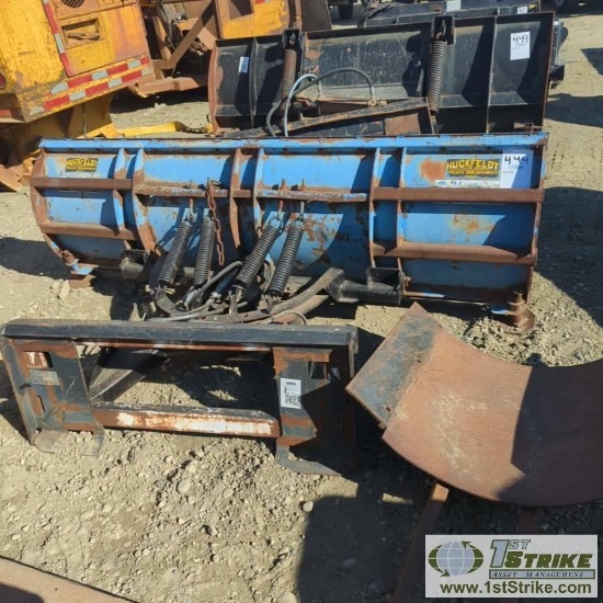 SKIDSTEER ATTACHMENT, PLOW BLADE, HYDRAULIC ANGLE ADJUSTMENT, 7FT 6IN BLADE