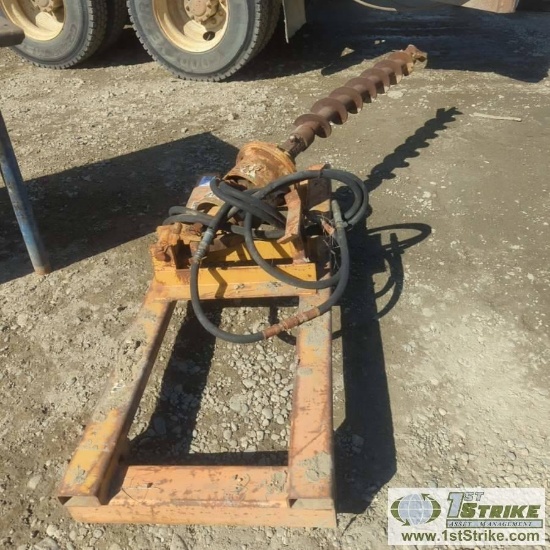 TRACTOR ATTACHMENT, HYDRAULIC AUGER, MCMILLEN, WITH 6IN X 4FT BIT