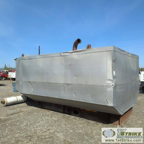 INSULATED WATER TANK, APPROX 17 FT X 10 FT, SKID MOUNTED, MADE TO FIT VOLVO ARTICULATED HAULER