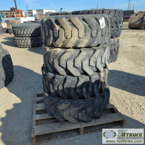 4 EACH. EQUIPMENT TIRES, 12.5 X 80-18, INCLUDING: 1EA PRIME X MEGA TRAK 88, 1EA CAMSO SLR4, 1EA FIRE