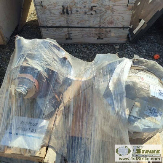 1 PALLET. MISC PARTS INCLUDING: 1EA DIFFERENTIAL, DANA SPICER A4-3200V1894-614, 1EA CARRIER ASSEMBLY