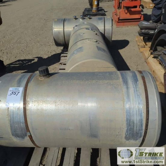 3 EACH. SADDLE TANKS, ALUMINUM CONSTRUCTION