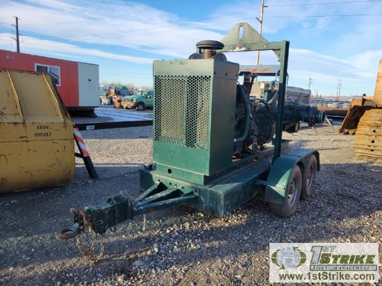 SUCTION PUMP, PIONEER 8IN, JOHN DEERE DIESEL ENGINE, TANDEM AXLE TRAILER MOUNTED